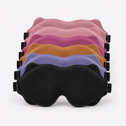 Masque de sommeil 3D occultant disponible en plusieurs coloris avec design ergonomique et sangle réglable