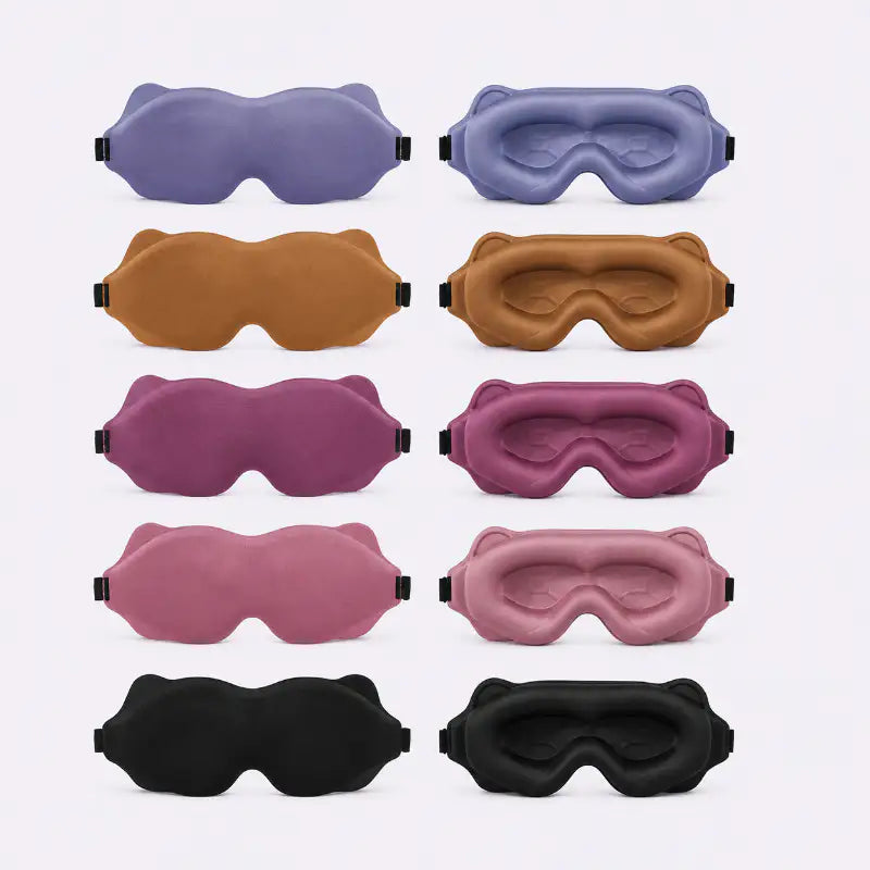 Masque de sommeil 3D ergonomique noir  visuel des coloris 
